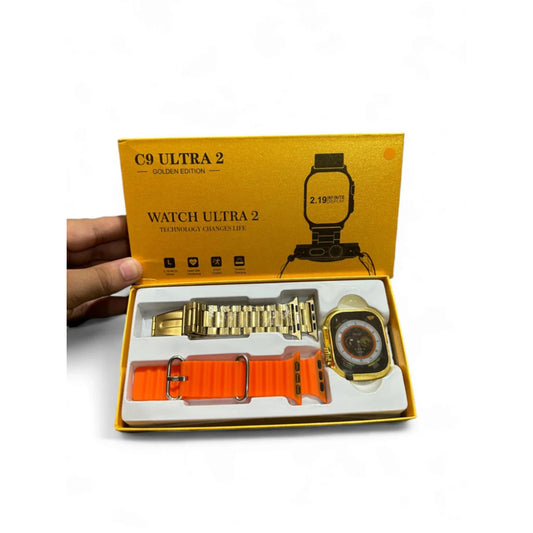 Buy C9 Ultra Max Gold Edition Smartwatch – 2.1 Inch HD Display, Bluetooth Calling, Health Monitor & Smart Alerts